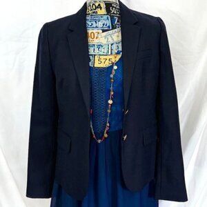 Express Blazer with Novelty Button and Pin stripe detail